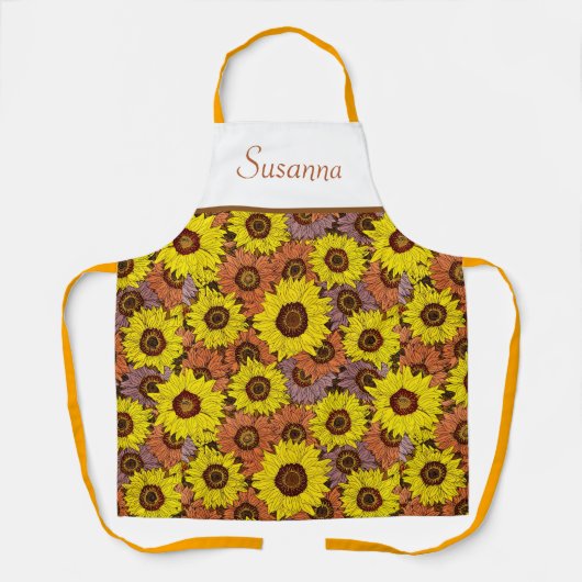 Colorful Sunflower Patroon Schort (Voorkant)