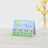 Colorful Sunny Day Tulips All Occasiom Kaart (Gele Bloem)