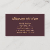 Colorful Sunrise Yoga Instructor Visitekaartje (Achterkant)