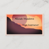 Colorful Sunrise Yoga Instructor Visitekaartje (Voorkant)