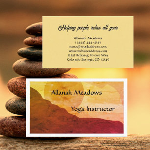 Colorful Sunrise Yoga Instructor Visitekaartje