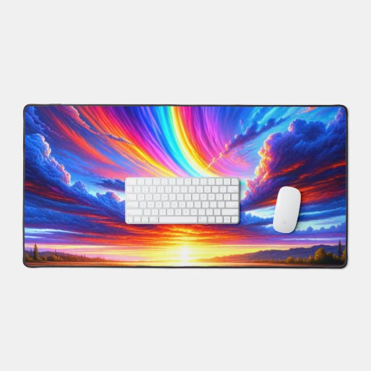 Colorful Sunset Bureaumat (Keyboard & Muis)