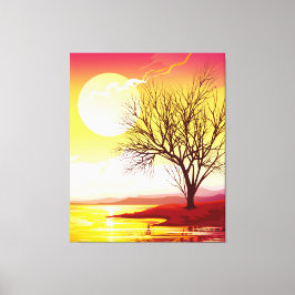 Colorful Sunset Canvas Afdruk