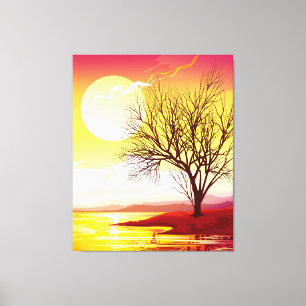 Colorful Sunset Canvas Afdruk