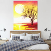 Colorful Sunset Canvas Afdruk (Insitu (Slaapkamer))