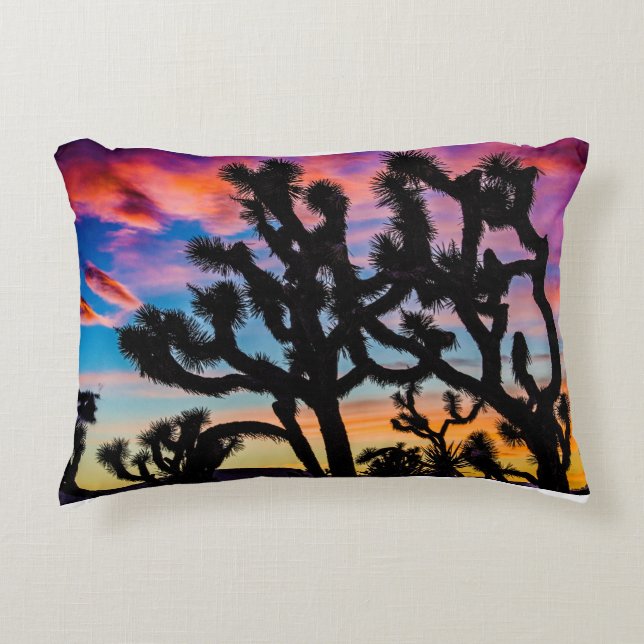 Colorful Sunset Joshua Tree Pillow Accent Kussen (Voorkant)