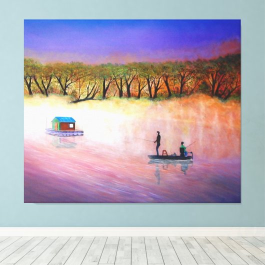 Colorful Sunset Korean Vist Canvas Afdruk (Insitu (Houten vloer))