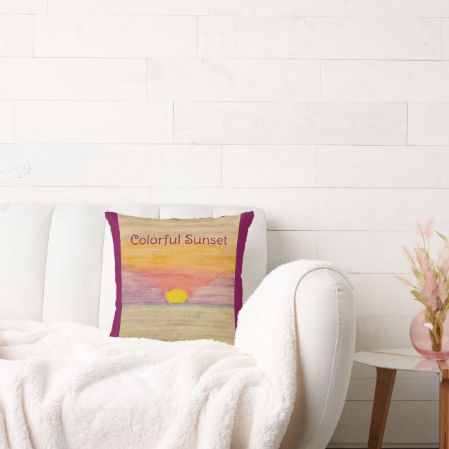 Colorful Sunset Kussen (Bank)
