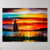 Colorful Sunset vibrant sunrise Poster (Voorkant)