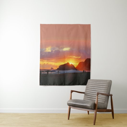 Colorful Sunset Wandkleed (In situ)