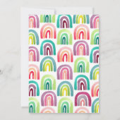 Colorful Sunshine Rainbow 1e Birthday Waterverf Kaart (Achterkant)