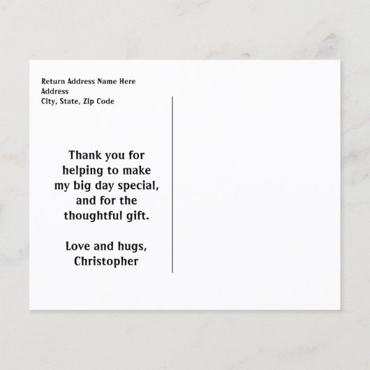 Colorful Superheld Comic Boy's Birthday Bedankt Flyer (Achterkant)