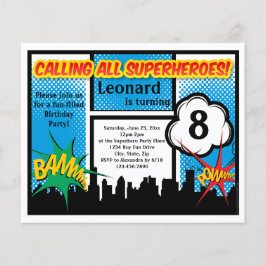 Colorful Superheld Comic Boy's Birthday Party