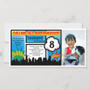 Colorful Superheld Comic Boy's Birthday Party