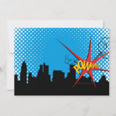 Colorful Superheld Comic Boy's Birthday Party Kaart (Achterkant)