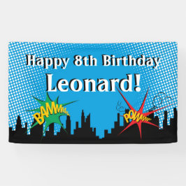 Colorful Superheld Comic Boy's Birthday Party Spandoek