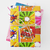 Colorful Superheld comic pop art background Inpakpapier Vel (In situ)