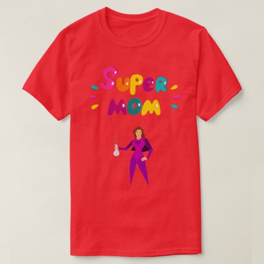 Colorful Supermama T-shirt (Design voorkant)