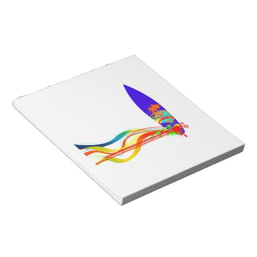 Colorful Surf Board Notitieblok (Schuin)