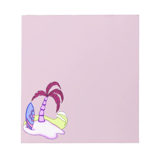 Colorful Surfboard Island 3 Notitieblok (Voorkant)