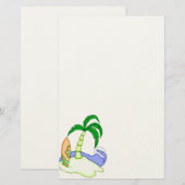Colorful Surfboard Island 6 Stationery Briefpapier (Voorkant / Achterkant)