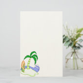 Colorful Surfboard Island 6 Stationery Briefpapier (Staand voorkant)