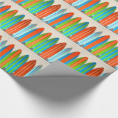 Colorful Surfboard Pattern-ontwerp Cadeaupapier (Hoek)