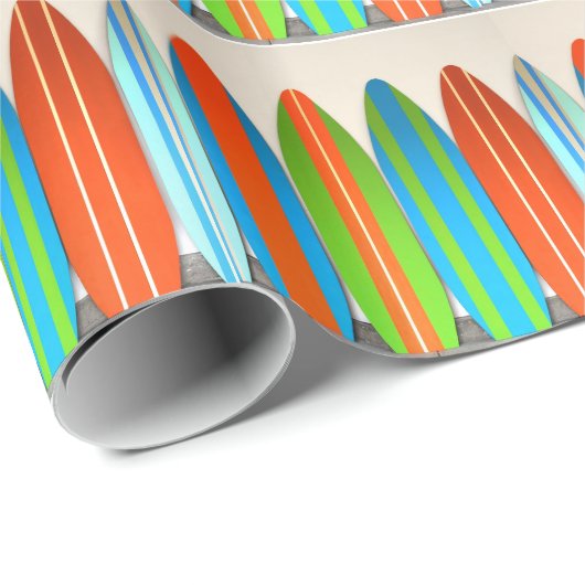Colorful Surfboard Pattern-ontwerp Cadeaupapier (Rol Hoek)