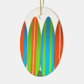 Colorful Surfboard Pattern-ontwerp Keramisch Ornament (Links)
