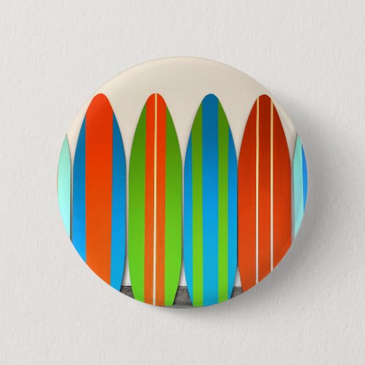 Colorful Surfboard Pattern-ontwerp Ronde Button 5,7 Cm (Voorkant)
