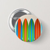 Colorful Surfboard Pattern-ontwerp Ronde Button 5,7 Cm (Voorkant /achterkant)
