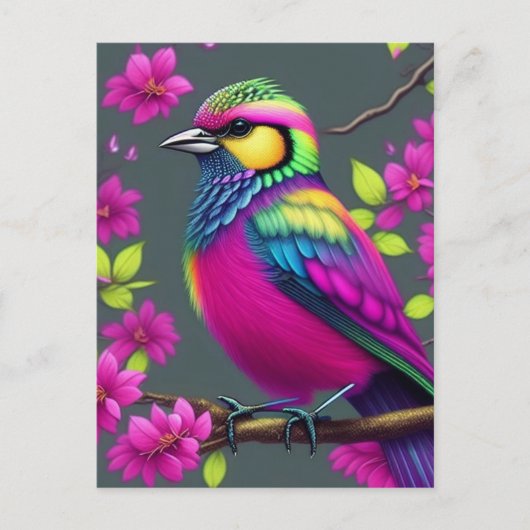 Colorful Surreal Bird Briefkaart (Voorkant)