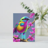 Colorful Surreal Bird Briefkaart (Staand voorkant)