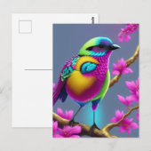 Colorful Surreal Bird Briefkaart (Voorkant / Achterkant)