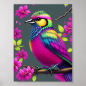Colorful Surreal Bird Poster (Voorkant)
