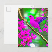 Colorful Surreal roze Briefkaart (Voorkant / Achterkant)