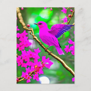 Colorful Surreal roze Briefkaart