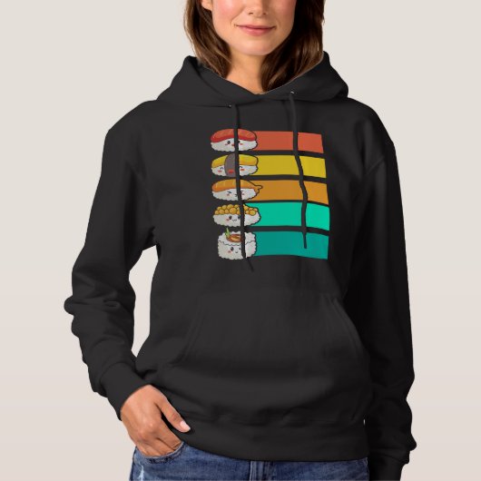 Colorful Sushi Japanese Food Sashimi Hoodie (Voorkant)