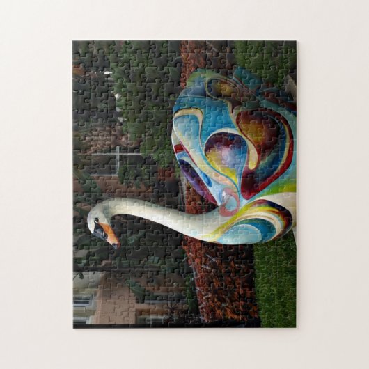 Colorful Swan Legpuzzel (Verticaal)