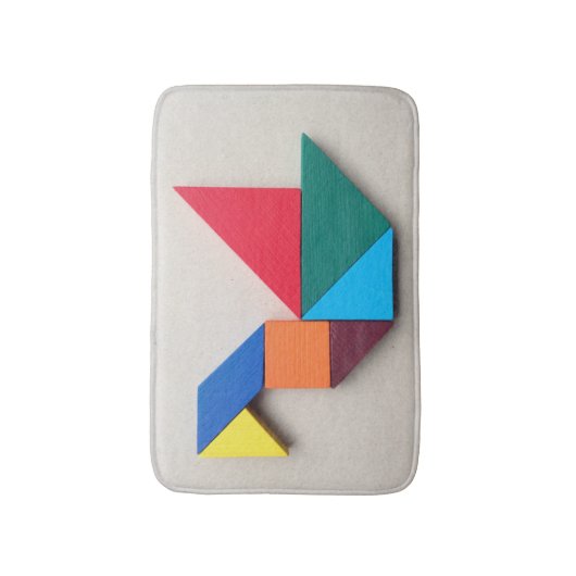 Colorful Swan Tangram Badmat (Voorkant Verticaal)