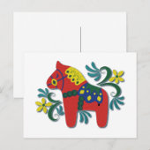 Colorful Swedish Dala Horse Briefkaart (Voorkant / Achterkant)
