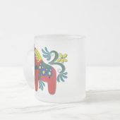 Colorful Swedish Dala Horse Matglas Koffiemok (Voorkant links)