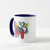 Colorful Swedish Dala Horse Mok (Voorkant links)