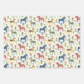 Colorful Swedish Dala Horses Inpakpapier Vel (Voorkant 2)