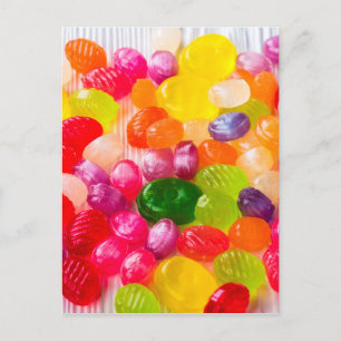 Colorful Sweet Candies Food Lollipop Briefkaart