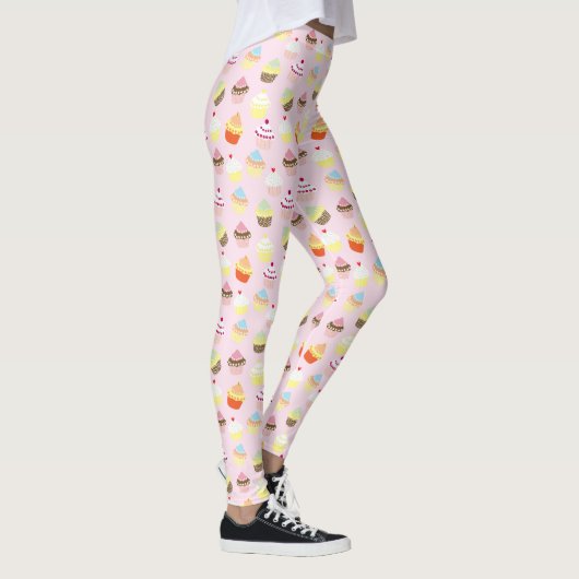 Colorful Sweet Cupcakes Pattern-Leggings Leggings (Rechts)