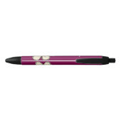 Colorful Sweet Doodle Flower Custom Name Zwarte Inkt Pen (Achterkant)