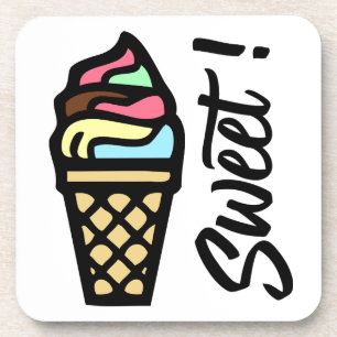 Colorful Sweet Ice Cream Onderzetter