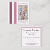 Colorful Sweet Pea Flowers Event Planner Vierkante Visitekaartje (Voorkant / Achterkant)