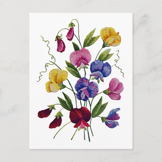 Colorful Sweet Peas Briefkaart (Voorkant)